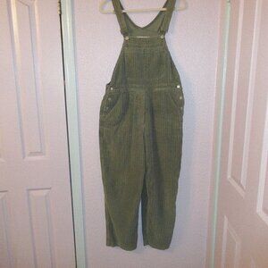 Vtg Corduroy Bib Overalls Size M Wide Leg Loose Baggy Hippie Boho Y2K 90s Grunge